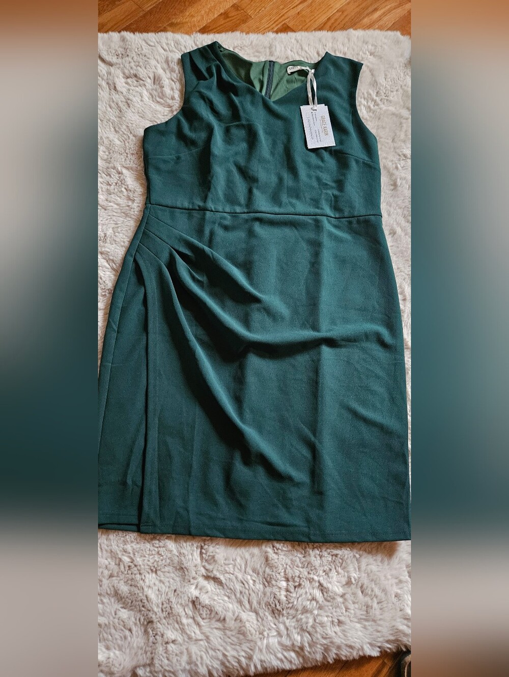 Grace Karin Dark Green Midi Sheath Dress